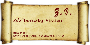 Záborszky Vivien névjegykártya