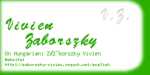 vivien zaborszky business card